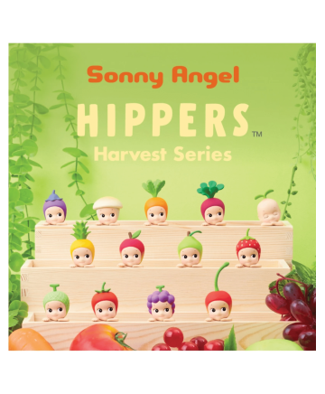 New Release : Sonny Angel is wearing colorful fruit and vegetable  headdresses and is mischievously climbing up onto something!『HIPPERS  Harvest Series』 ｜ Sonny Angel - Official Site 
